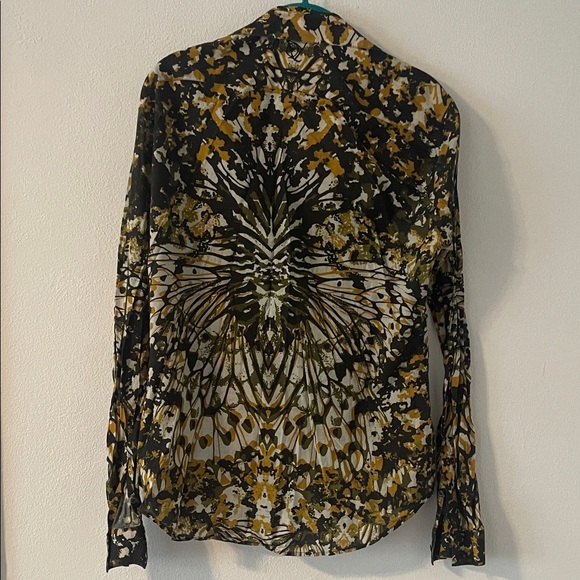Alexander McQueen Stylish Black and Gold Patterned Shirt Sz IT50 - Picture 7 of 8